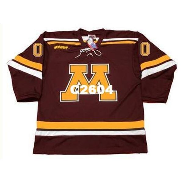 

men minnesota gophers 2006 retro customized "any name & number(s)" vintage home hockey jersey or custom any name or number retro j, Black