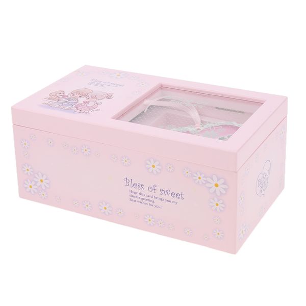 

pink rotating ballet girl dancing music box clockwork toy gift home furnishing supplies birthday gift