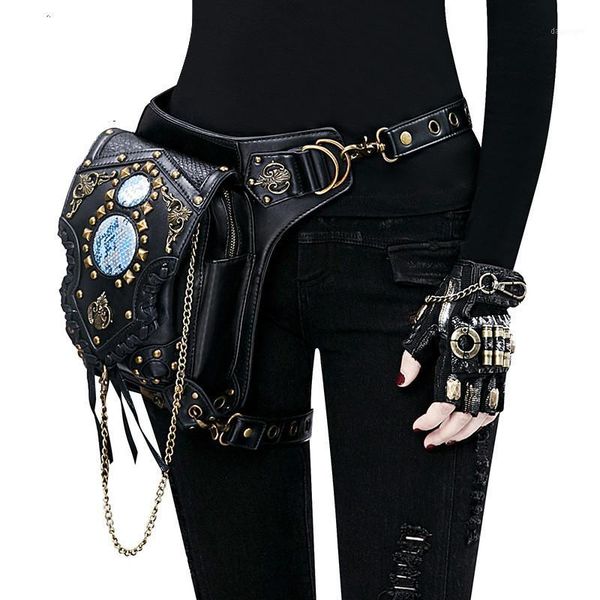 

waist bags selling multi-function single shoulder cross body package chain bag punk pockets1