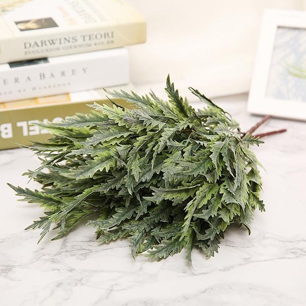 

decorative flowers & wreaths 1pc real touch artificial flower plants plastic wormwood wedding home party office decoration fake leaves1