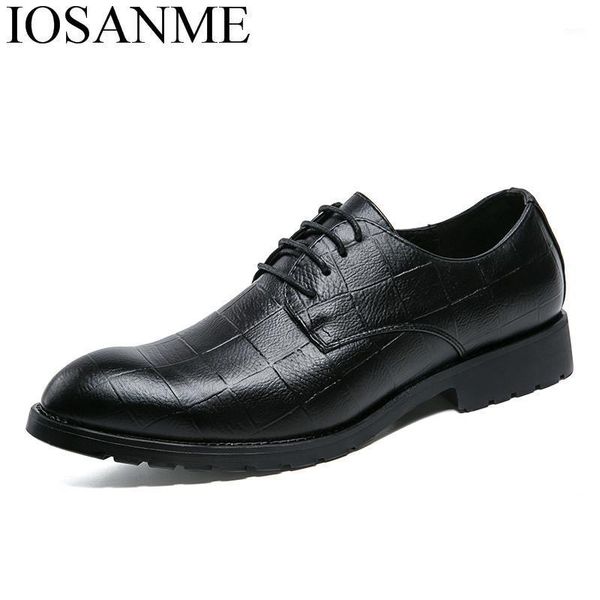 

2020 leather shoes men formal elegant men's dress shoes man designer footwear male pointed toe oxford for men1, Black