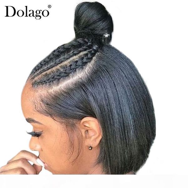 

250 density bob wig straight bob lace front wigs 13x4 brazilian lace front human hair bob wigs for black women dolago, Black;brown