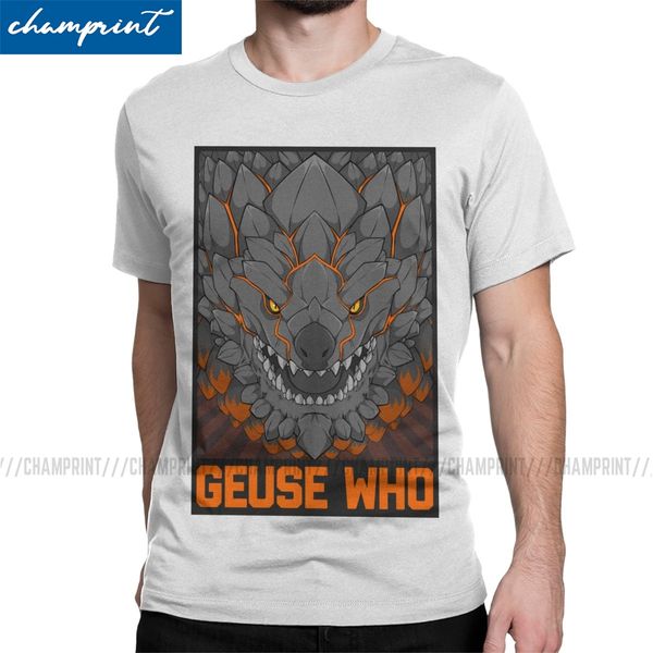 

monster hunter world geuse who mhw game vintage tees short sleeve round neck graphic printed sport hooded sweatshirt hoodie men t shirt