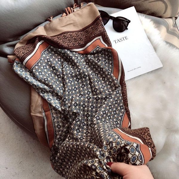 

scarves phle four seasons wild cotton wool retro sunscreen windproof shawl warm big scarf factory wholesale designer, Blue;gray