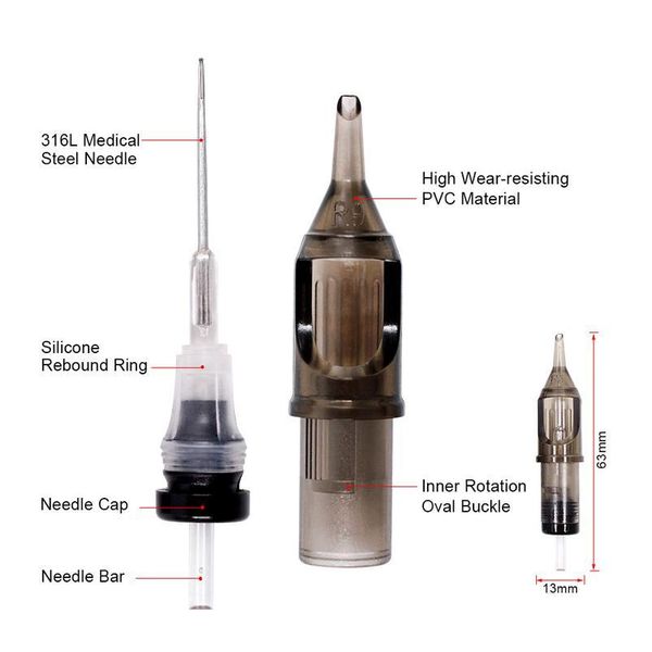 

round liner tattoo cartridge needles 0.25/0.3/0.35mm rl disposable sterilized tattoo needle for eyebrow tattoo pen jllbhq