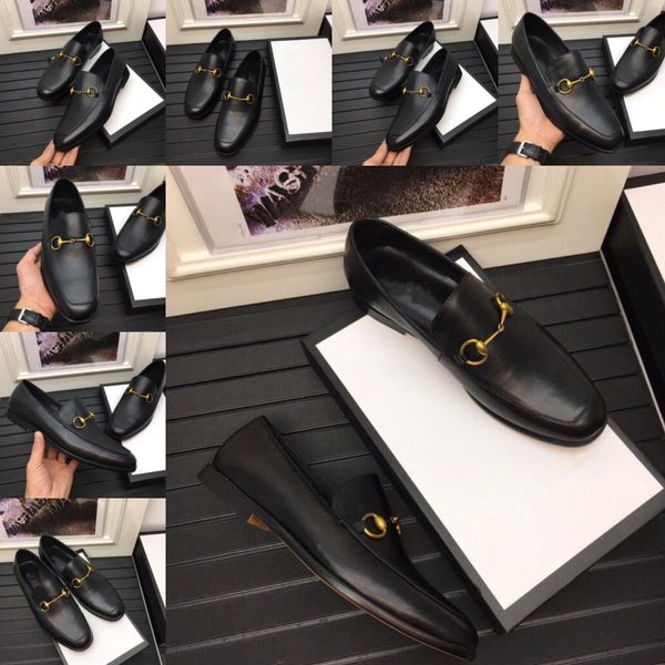 

55 fashion luxury men loafers pu leather shoe casual shoe men dress shoes brogue shoes spring classic male outdoor dress office shoes 11, Black