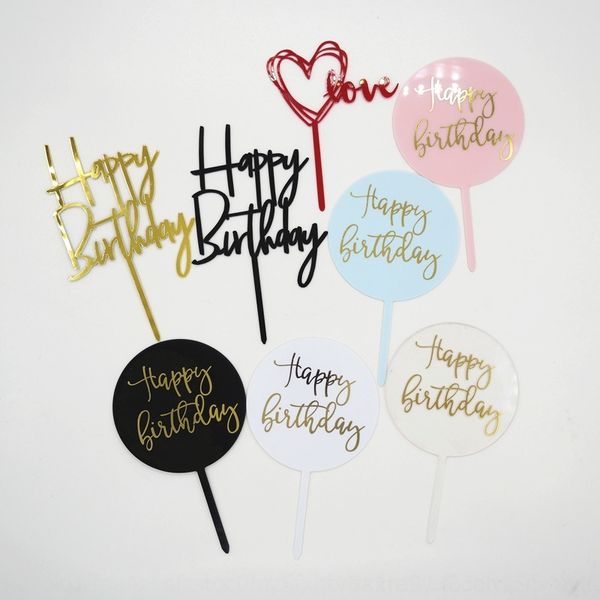 

huw3l baking cake acrylic baked cake golden plug-in decorative handwriting style font plug-in vpcxj