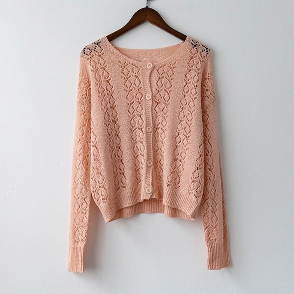 

bizhengtemperament hollow out knitted cardigan women's new early autumn 2020 coatkorean thin sunscreen coat 3845 5oqst, White;black