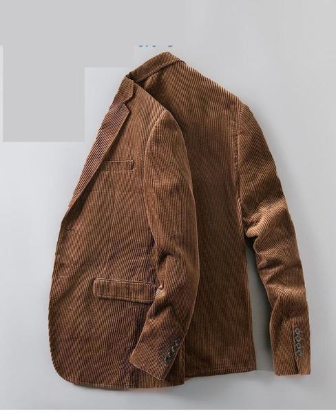 

new arrival men corduroy outerwear youth trendy cotton single breasted mens suit jacket blazers size s m lxlxxl 3xl, White;black