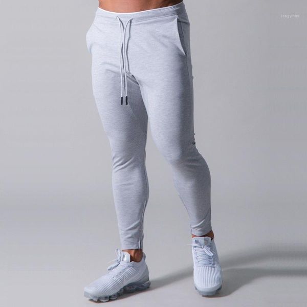 

new casual pants men sport sweatpants running pants male joggers cotton trackpants slim fit bodybuilding trousers1, Black