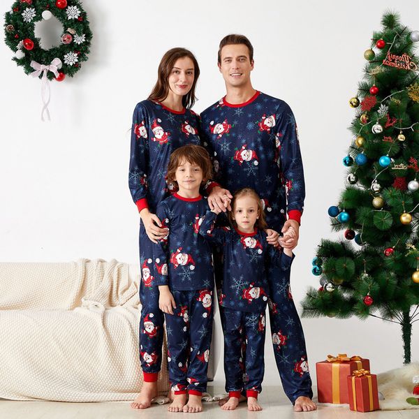 

new family matching christmas pajamas sets xmas father mother daughter santa claus print sleepwear nightwear clothing suit