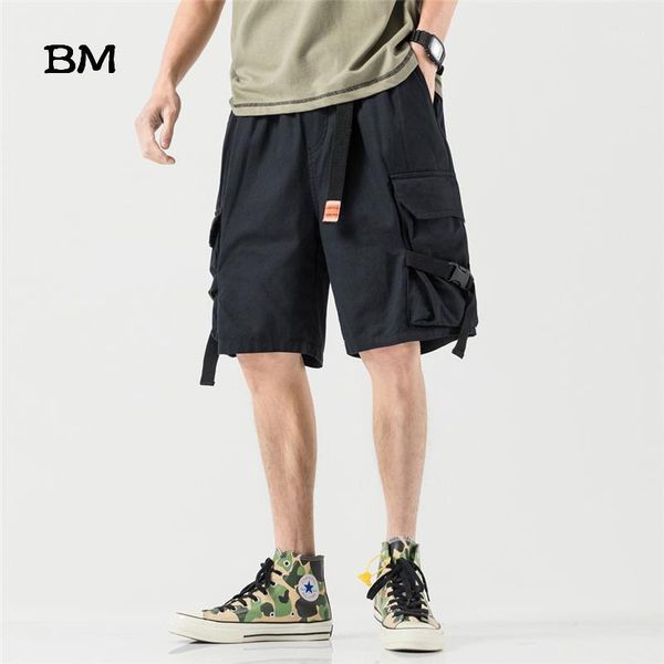 

summer japanese techwear tooling shorts men clothing large size loose casual pants 5xl fashion hip hop baggy cargo shorts male1, White;black