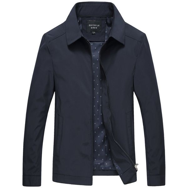 

spring autumn mens fashion varsity jacket quality solid black male windbreakers brand men clothing size m-3xl 201111, Black;brown
