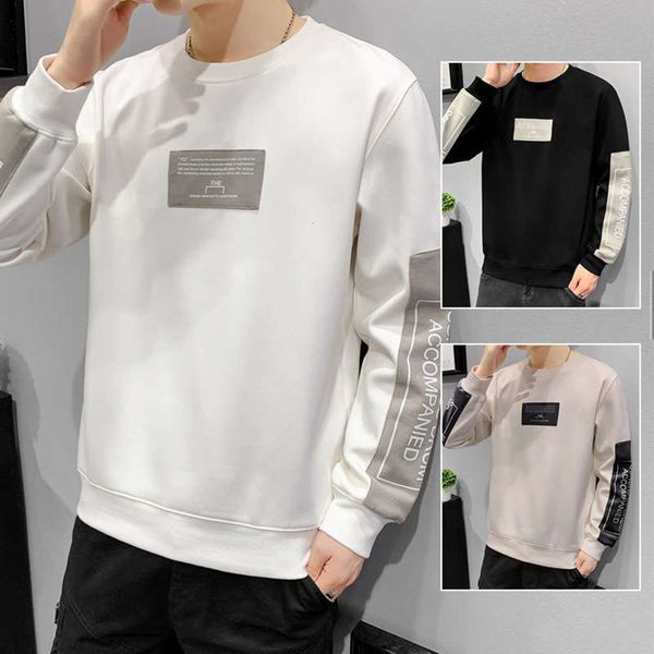 

neck loose sports sweater round autumn pullover new trend casual men's wear, Gray