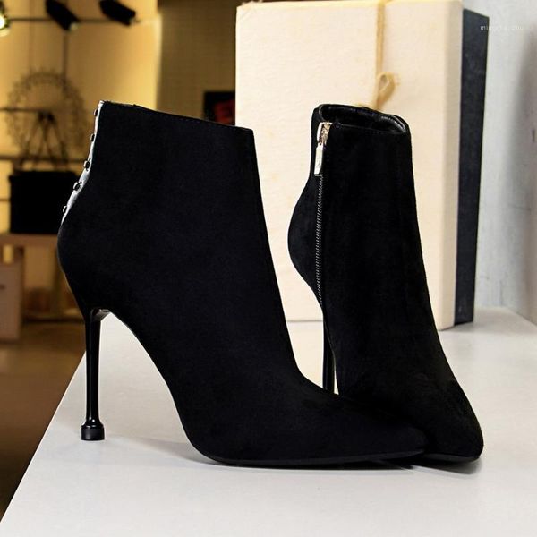 

boots anance plus velvet high heels women mature fashion warm cool toes 1, Black