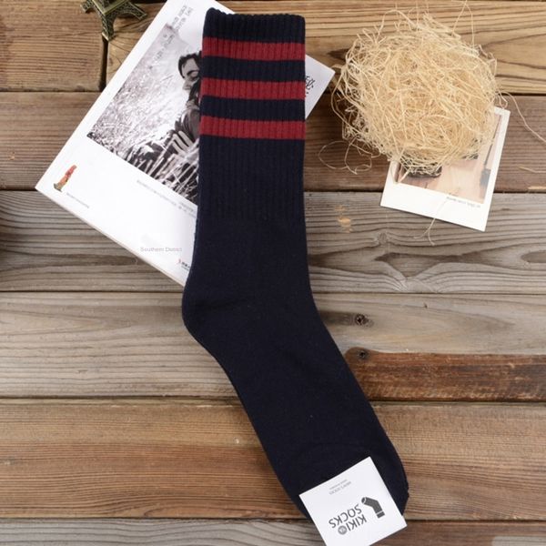 

d902r men's thick cotton socks kiki winter high 3tjrw cloth waist towel clothbottom stripe sports men's socks cotton terry absorb, Black