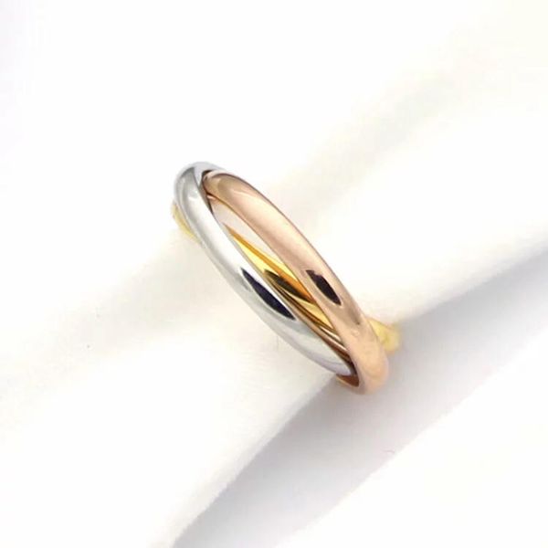 

designer wedding rings for lovers brand three color mixed carter love engagement ring for women men with red box designer jewelry for women, Silver