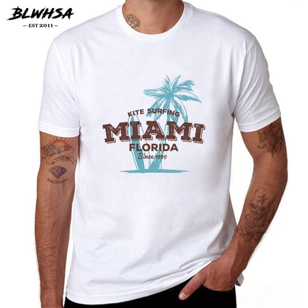 

blwhsa miami florida summer men t-shirt fashion kite plam tree tees style o-neck short sleeve t shirt sport hooded sweatshirt hoodie