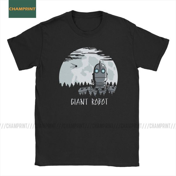 

giant robot футболки для мужчин урожай t-shirt робот анимация мультфильм хогарт героя тройники с коротким рукавом плюс размер спортивной кап