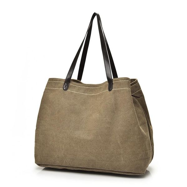 

casual women canvas handbag female shoulder bag wear-resistant big tote messenger bags