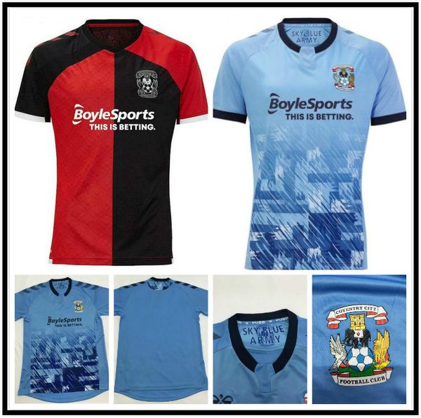 

2020 2021 coventry city soccer jerseys ostigard jobello walker mccallum da costa hamer 20 21 home blue football shirts thailand size s-4xl, Black;yellow