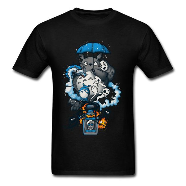 

бутилированная духи футболка мужчины футболка neighbor totoro tshirt унесенные безликий топы тис аниме япония стиль спорта с капюшоном hoodi