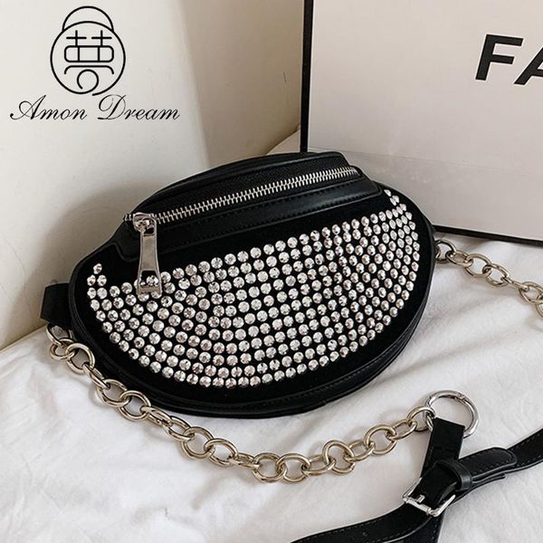 

pu leather waist bags for women 2020 winter purses and handbags luxury designer fashion pearl female shoulder bag