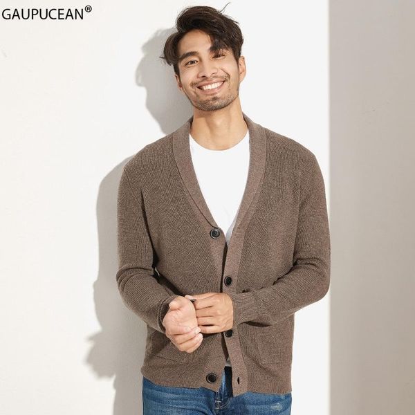 

100% wool thick warm anti-wrinkle quality fashion knitted winter knitwear male single breasted long sleeve men cardigan sweater, White;black