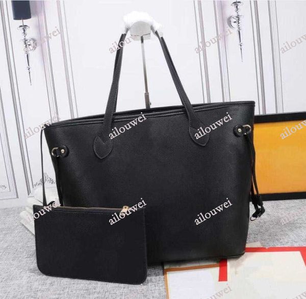 

designer tote never handbag shoulder bag women shopping full purse leather classic flower mm pm gm balck white checkered bags