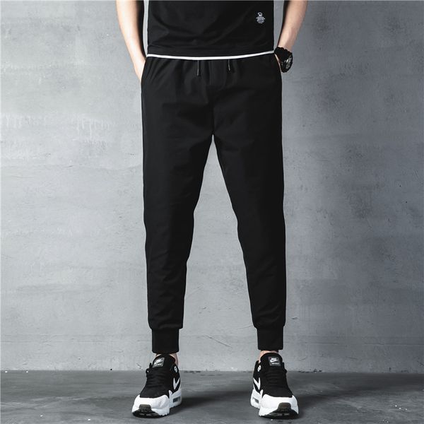 

sport running sweatpants pockets training and joggings track fitness pants for men pantalones hombre lj201103, Black