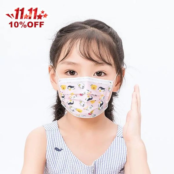 

disposable wholesale face adjustable children protective 3ply mask child breathable kids masks cartoon 3 layer