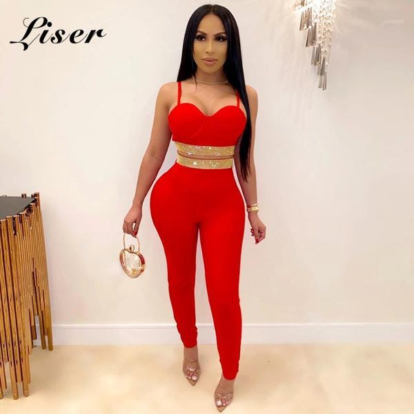 

liser 2020 new summer women pants strapless two pieces set bandage pant bodycon elegant club celebrity party pants vestidos1, Black;white