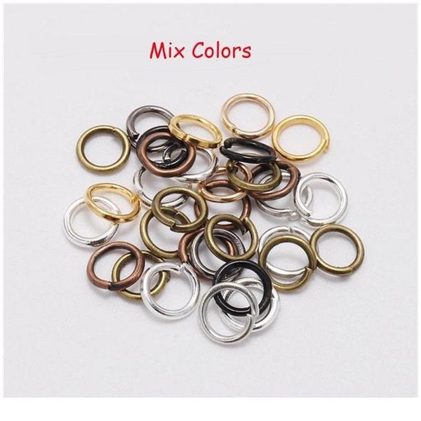 

mixed colors 200pcs/bag 3-10 mm loops jump rings split rings connectors single open circle jewelry findings making acc bbybzr
