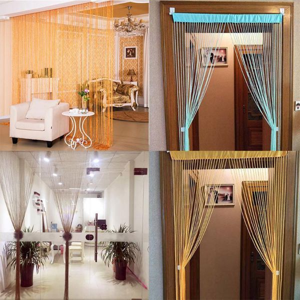 

curtain & drapes 2021 colorful 2 pcs string curtains patio net fringe for door screen windows divider cut to size household decoration #451