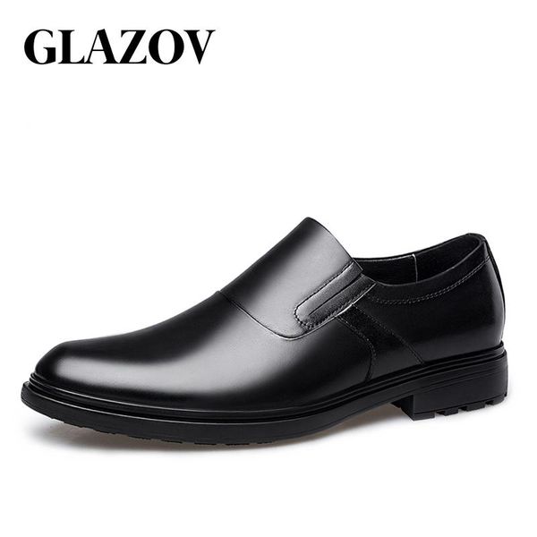 

2020 новый натуральная кожа мужские туфли ручной работы офис бизнес свадьба синий черный роскошный скольжению на формальные oxfords мужская, Black