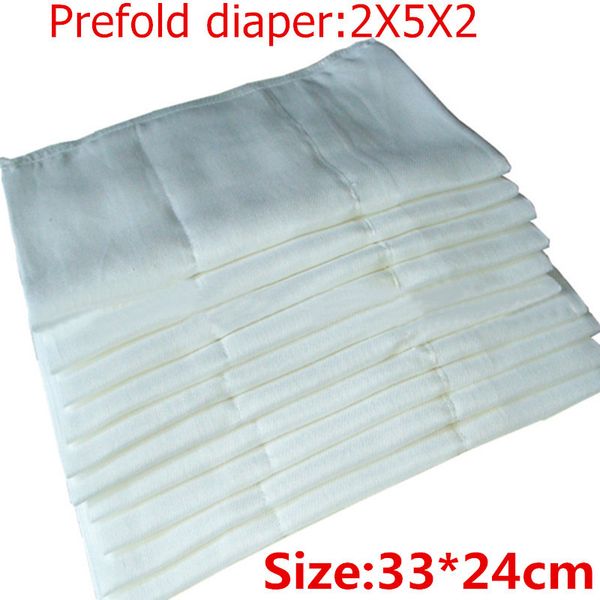 

simfamily]10pcs 2x5x2 layers reusable cotton gauze muslin nappy changing nappy prefold cloth diaper super absorbent wholesales 1016