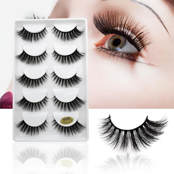 

5 пар ложных ресниц природные норка ресницы 100 handmade 3d норковые ресницы ресницы для maquiagem cilio макияж faux cils bbyrpx