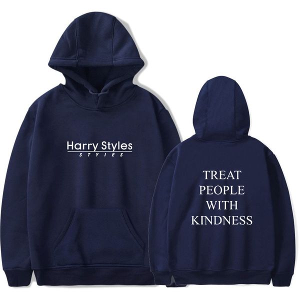 

februaryfrost harry styles treat people with kindness print hoodies sweatshirt women/men fashion 2018 new style streetwear hooded, Black