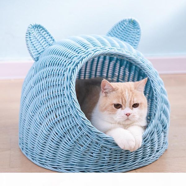 

wood cat bed house radiator nest cave kennel indoor litter box rattan wicker house cesta gatto amaca gato hanging shelves dd50mw