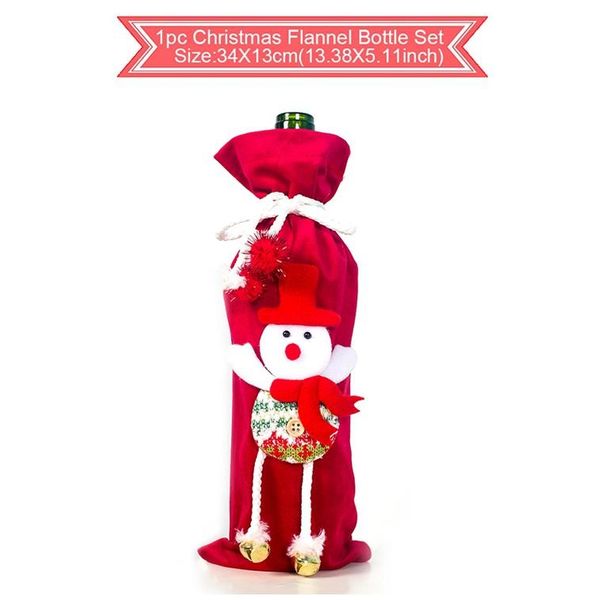 

christmas wine bottle cover merry christmas decor for home table 2020 noel navidad christmas ornamentsgift happy new year 2021 bbykkx