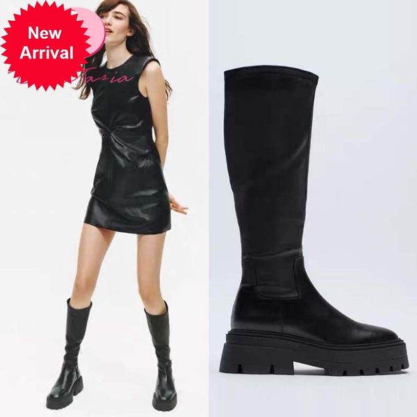 

2021 the new new female wholesale boot fashions sliding concise women's boots s14f, Black