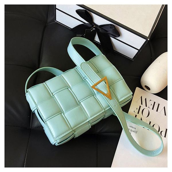

weave flap bags square crossbody bag 2020 new pu leather women's designer handbag travel shoulder messenger bag