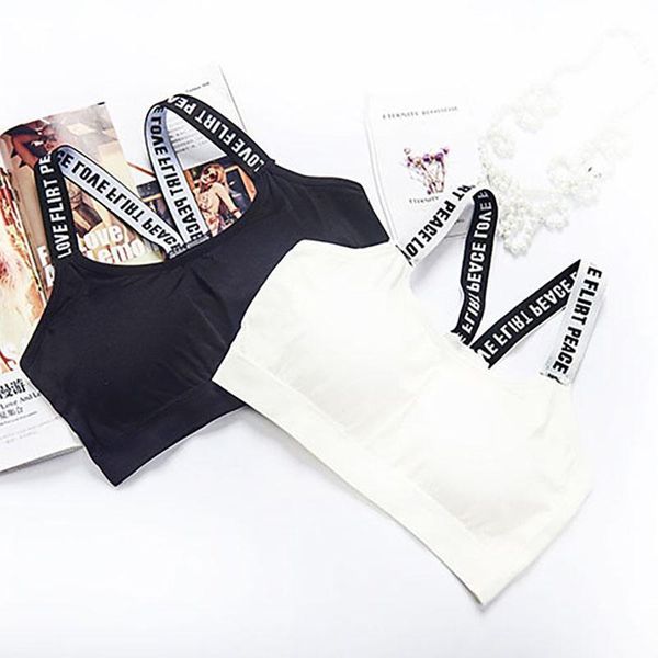 

thin black white underwear women's bra sleeve u neck lingerie 2020 summer new elastic shoulder strap backless bralette