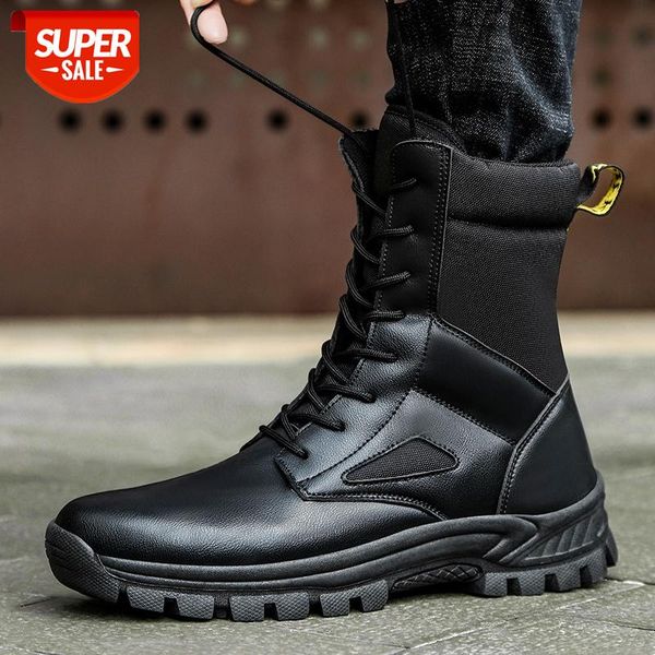 

new winter combat boots men outdoor hiking shoes lightweight waterproof breathable non-slip military shoes outdoor riding boots #ci48