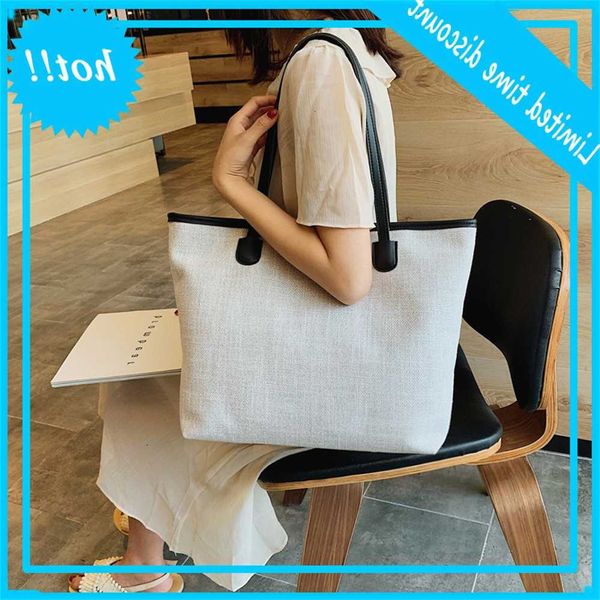 

2020 new women's ten korean version of the big bad minimalist shoulder casual handbag dead large bag