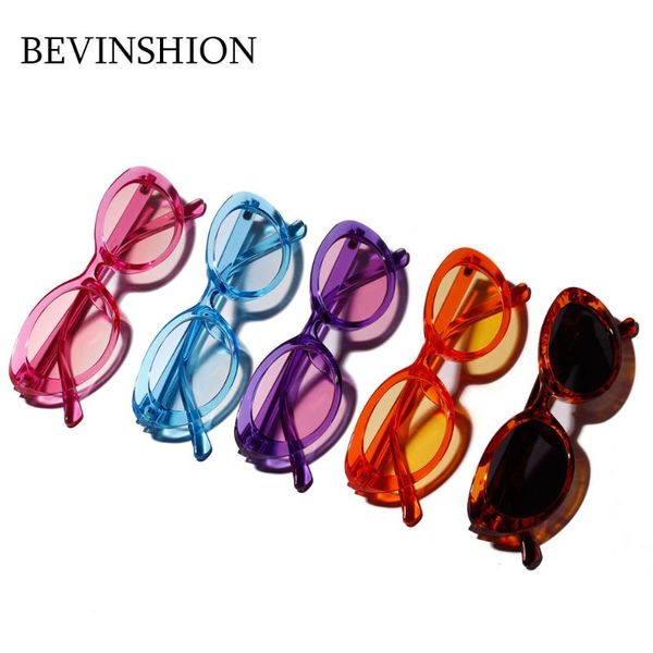 

sunglasses cute vintage candy color oval women small sun glasses female cool travel pink blue yellow lens 2021, White;black