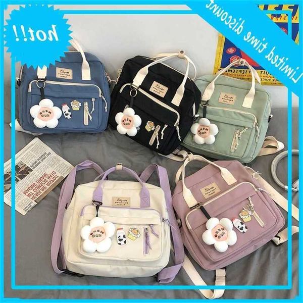 

multifunctional beautiful women backpack shoulder bags handbag teen girl ring gesp portable travel messenger bag female