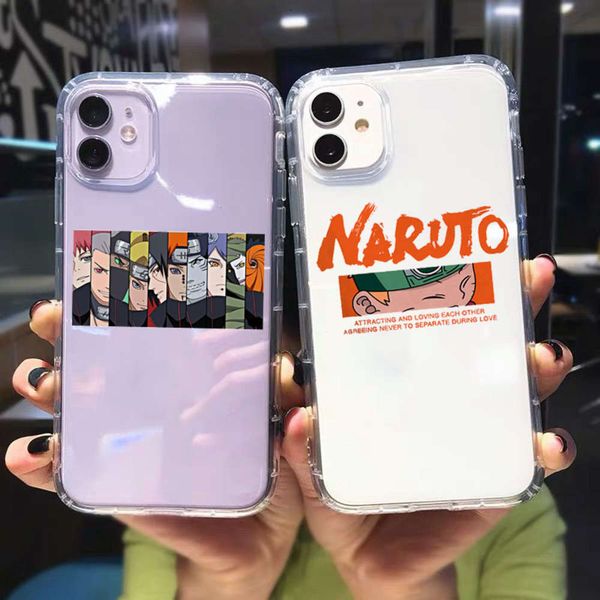 

gykz naruto sasuke transparent case, soft tpu shockproof case for vip 12, 11 pro, xr, x, xs, max, se20, 7, 8, 6plus