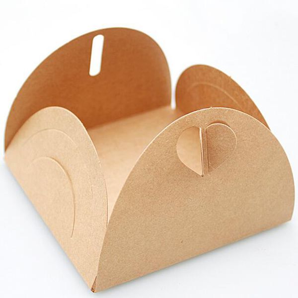 13 cm * 13 cm Herz Blank Kraft Papier Party CD DVD Hülse Verpackung Verpackung Box Für 3 CDs Umschläge halter Fall Pack Tasche Beutel