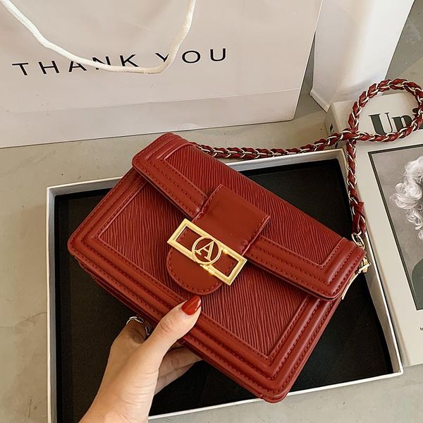 

women's bag 2020 designer bag fashion square underarm handbag & unusual shoulder diagonal width 21cm
